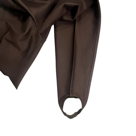 Vintage Votre Nom Paris Pant Leggings Size 12 US EU 44 Brown With Stirrups - Picture 9 of 9